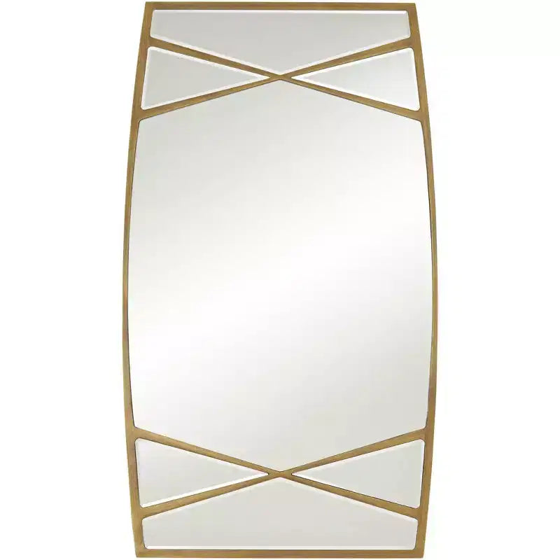 Uttermost Double Cross Gold 23 1/4 x 42 Rectangular Wall Mirror