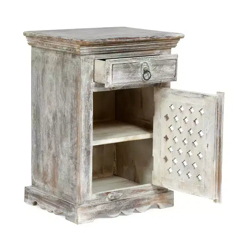 Table de chevet GDFStudio Chaves Boho fabriquée à la main en bois de manguier