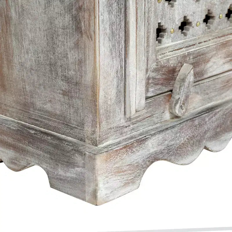 Table de chevet GDFStudio Chaves Boho fabriquée à la main en bois de manguier