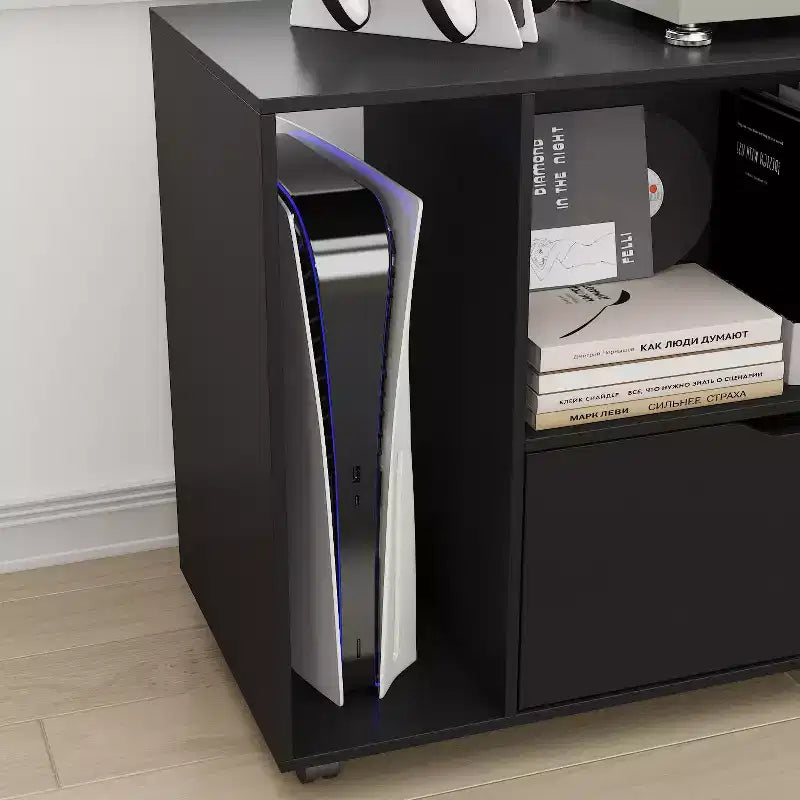 Famapy Mobile Noir Sous - Bureau Organisateur Rangement Gaming - Organiseur Compact pour Consoles PS, Jeux & Accessoires
