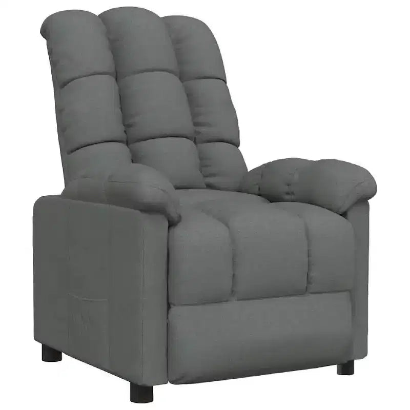 vidaXL Fauteuil inclinable de relaxation réglable et confortable en tissu pour cinéma maison