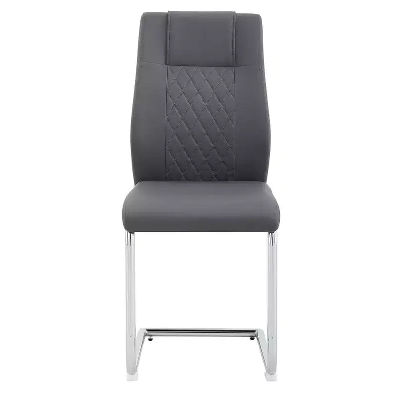 Lot de 4 chaises de salle à manger Zeus et Ruta en similicuir moderne avec revêtement et pieds en métal – Idéales pour la cuisine, le salon et la chambre à coucher.