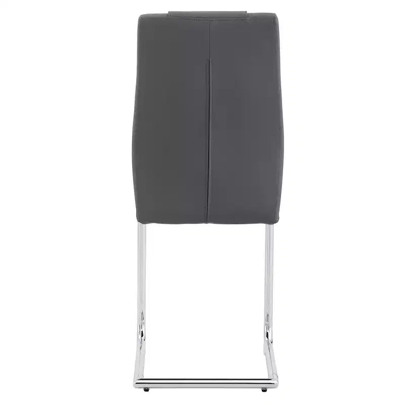 Lot de 4 chaises de salle à manger Zeus et Ruta en similicuir moderne avec revêtement et pieds en métal – Idéales pour la cuisine, le salon et la chambre à coucher.