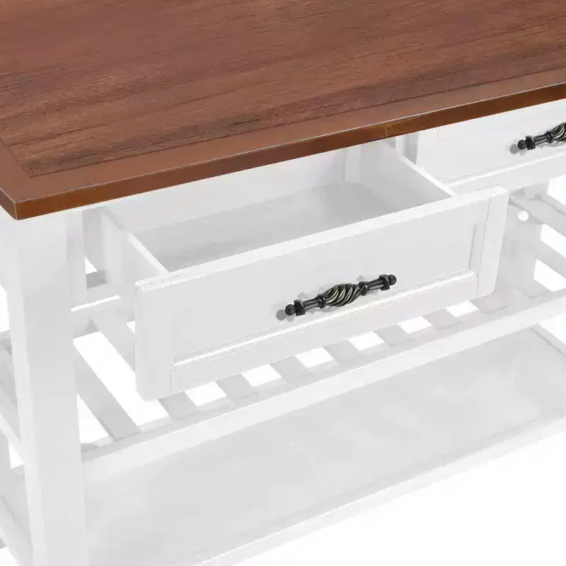 42Console en pin massif avec deux étagères ouvertes pour le salon