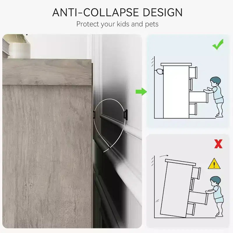 Acekool Commode Haute à 6 Tiroirs, Meuble de Rangement en Bois avec Poignées Métalliques pour Chambre, Placard, Salon