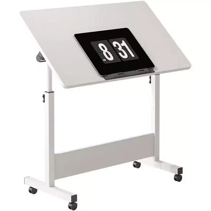 Bureau mobile debout 31,5 pouces - Table d'ordinateur réglable en hauteur avec roulettes, poste de travail pliable assis-debout