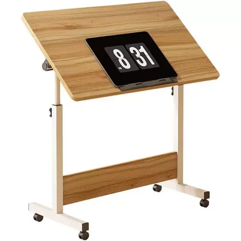 Bureau mobile debout 31,5 pouces - Table d'ordinateur réglable en hauteur avec roulettes, poste de travail pliable assis-debout