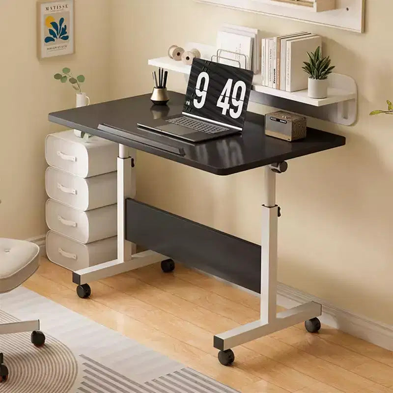 Bureau mobile debout 31,5 pouces - Table d'ordinateur réglable en hauteur avec roulettes, poste de travail pliable assis-debout