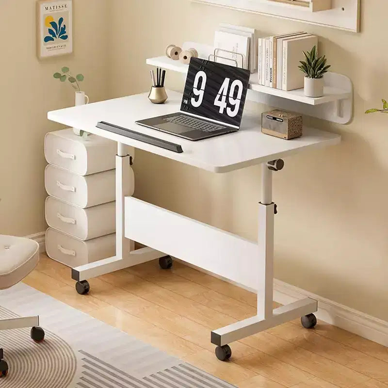 Bureau mobile debout 31,5 pouces - Table d'ordinateur réglable en hauteur avec roulettes, poste de travail pliable assis-debout