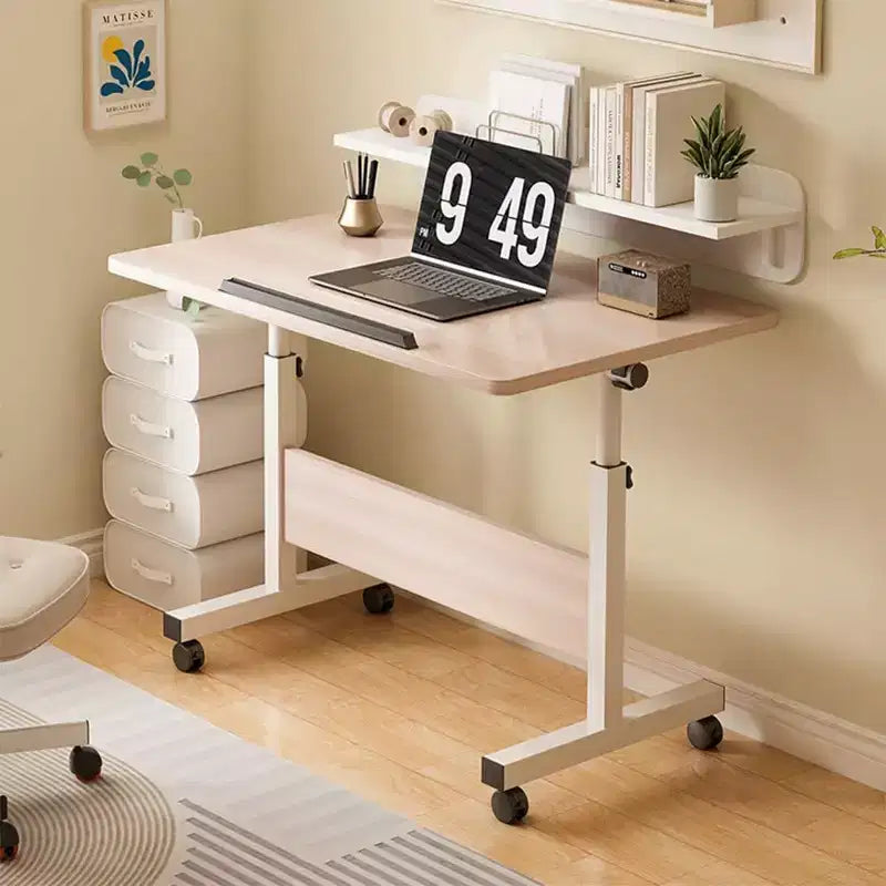 Bureau mobile debout 31,5 pouces - Table d'ordinateur réglable en hauteur avec roulettes, poste de travail pliable assis-debout