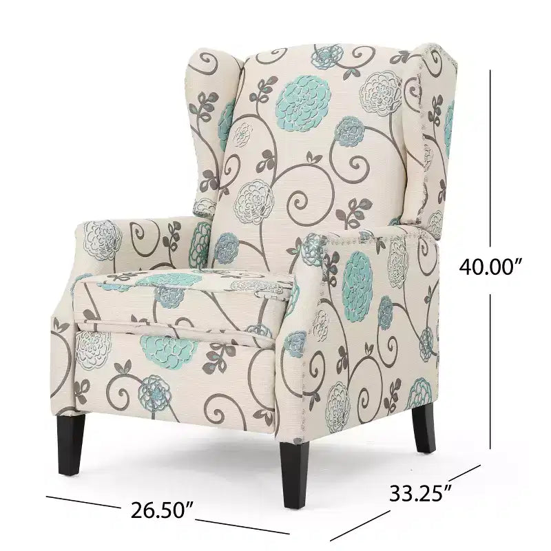 GDFStudio Weyland, fauteuil inclinable contemporain en tissu (lot de 2)