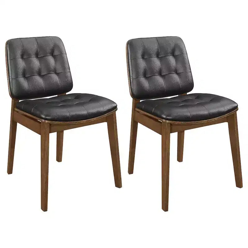 Coaster,Redbridge Upholstered Dining Side Chair Walnut (Set of 2)