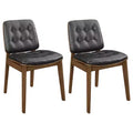 Coaster,Redbridge Upholstered Dining Side Chair Walnut (Set of 2)