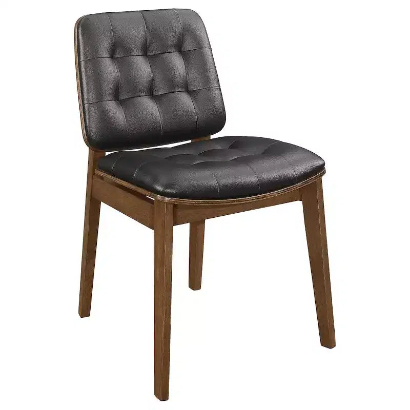 Coaster, Chaise de salle à manger latérale rembourrée Redbridge Noyer (Lot de 2)