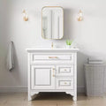 PexFix 24 x 16 Bathroom Cabinet with Mirror Stainless Steel Frame and 2 Adjustable Shelves Wall Medicine Cabinets Mirrors Rectangle Recessed Gold