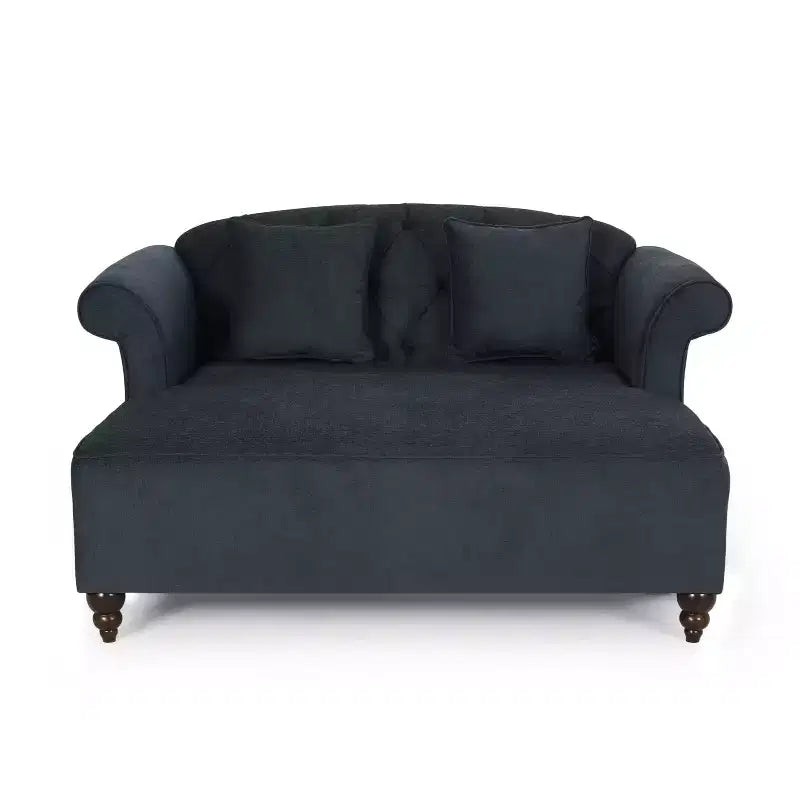 GDFStudio Hurford Canapé double capitonné contemporain en tissu avec coussins décoratifs