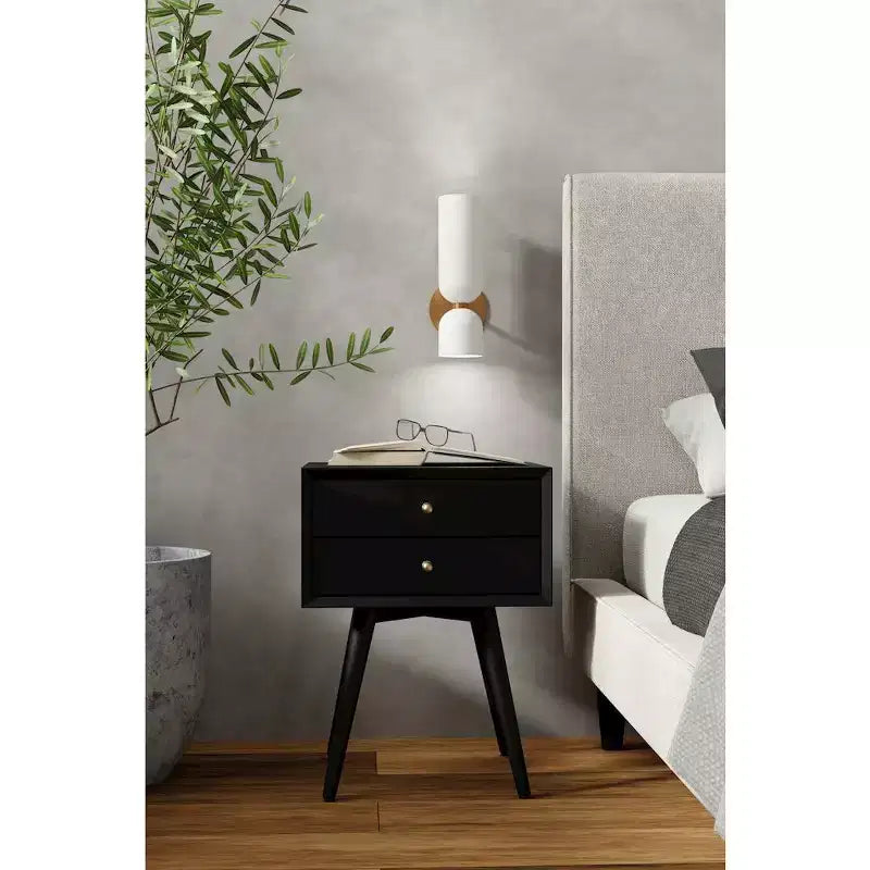 Alpine Furniture,Flynn Petite table de chevet, Noir