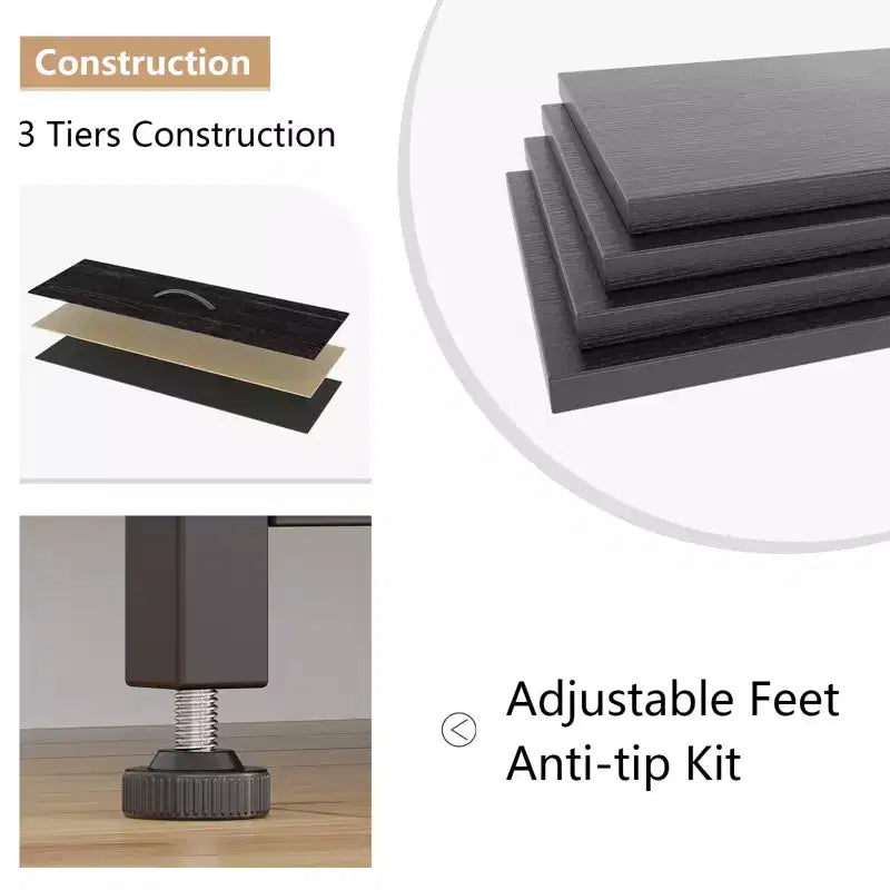 Meuble TV commode avec 10 tiroirs, console multimédia, centre de divertissement pour téléviseurs de 55/50/43 pouces, commode de rangement unités d'organisation