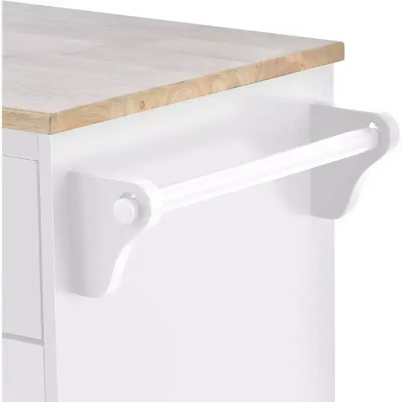 Chariot de cuisine Acekool 50,8 cm avec roulettes verrouillables, tiroir de rangement et étagère à épices - Poste de travail mobile avec barre porte-serviettes