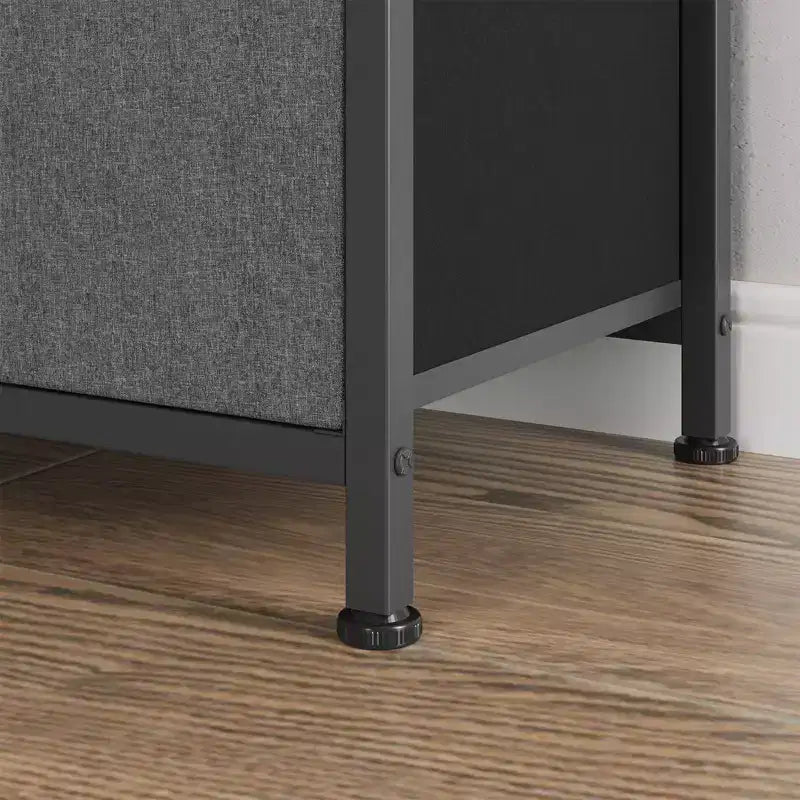 COZONY Commode TV 8 Tiroirs 119 cm de Large - Meuble de Rangement Spacieux avec Prises Électriques pour Chambre, Salon et Entrée