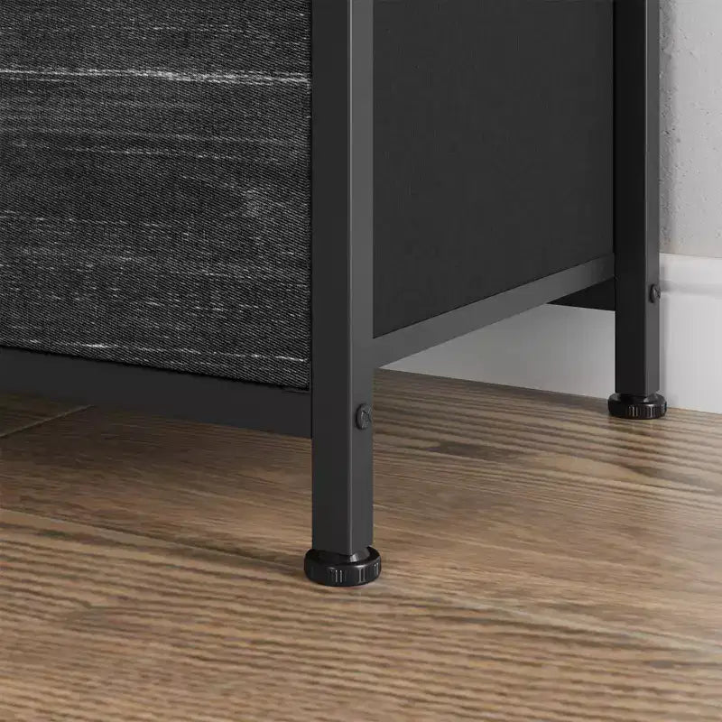 COZONY Commode TV 8 Tiroirs 119 cm de Large - Meuble de Rangement Spacieux avec Prises Électriques pour Chambre, Salon et Entrée