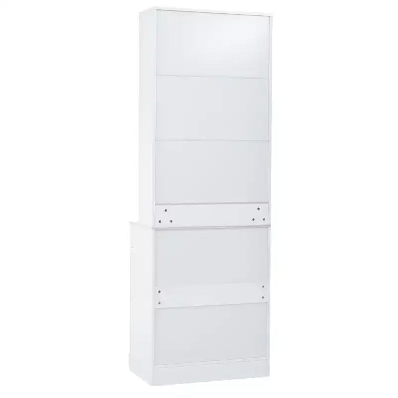 Meuble de Rangement de Cuisine Autoportant avec Tiroirs et Étagères, Grande Armoire de Cuisine avec Plateau Effet Marbre