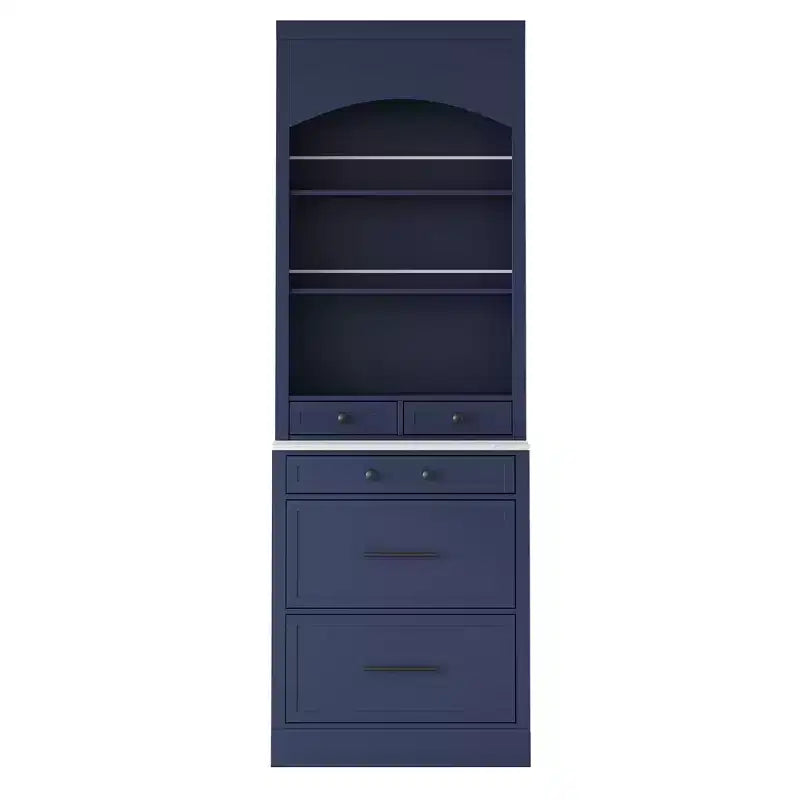 Meuble de Rangement de Cuisine Autoportant avec Tiroirs et Étagères, Grande Armoire de Cuisine avec Plateau Effet Marbre