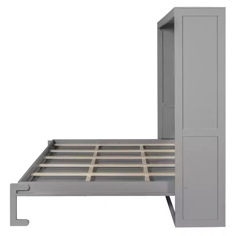 Lit escamotable Queen Size avec armoire, cadre de lit escamotable en bois avec commode, lit mural pliant pour chambre à coucher