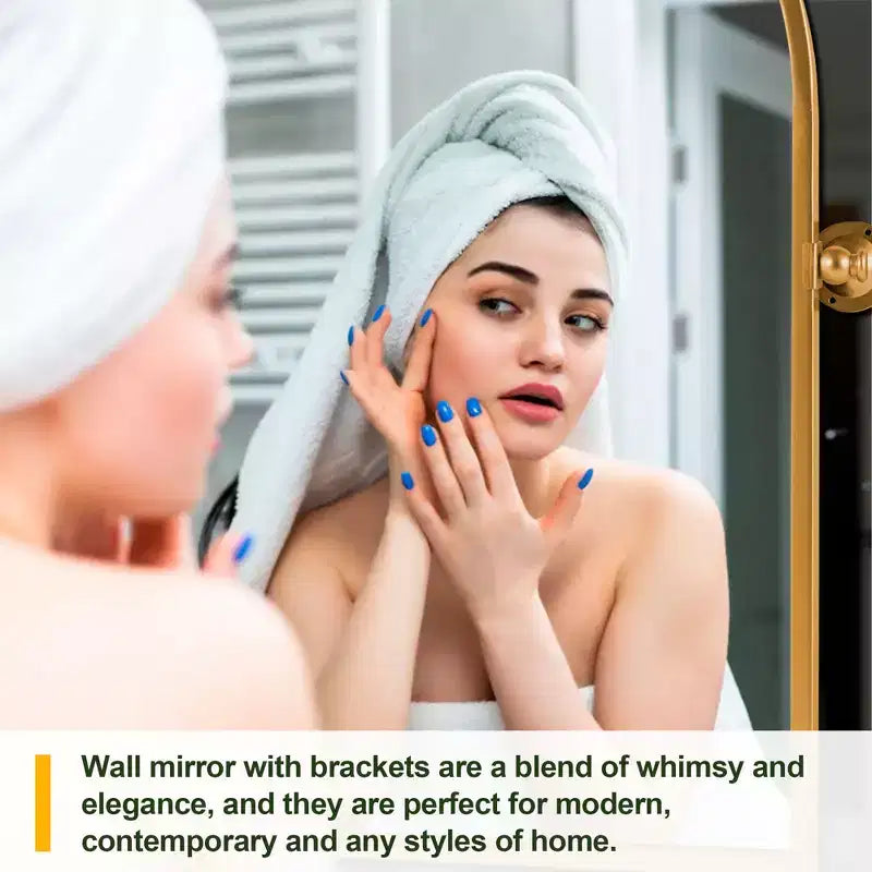 PexFix Miroir mural à carreaux avec cadre en fer, style ferme rustique élégant, pour salon, chambre, salle de bain, entrée