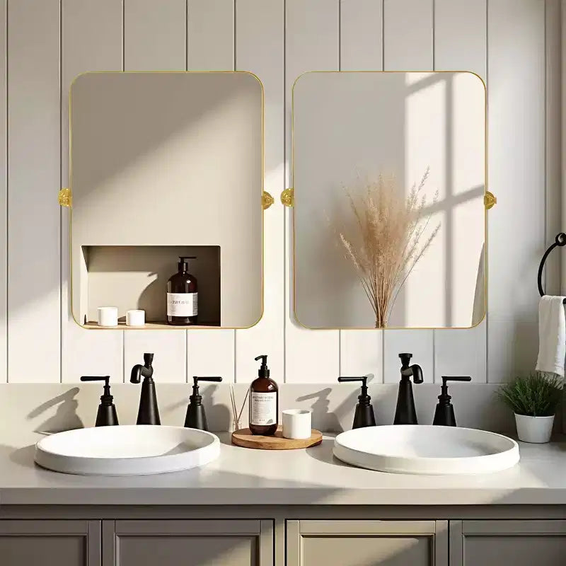 PexFix Miroir mural à carreaux avec cadre en fer, style ferme rustique élégant, pour salon, chambre, salle de bain, entrée