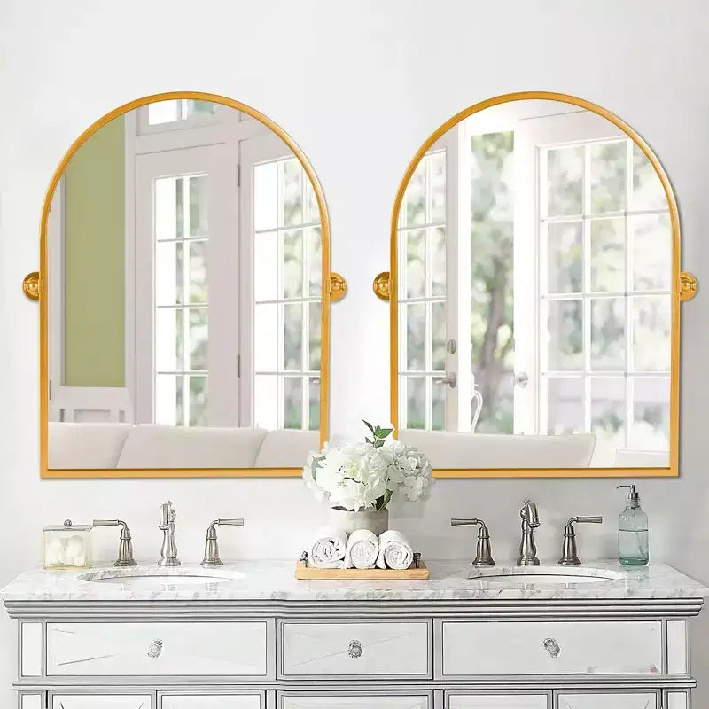PexFix Miroir mural à carreaux avec cadre en fer, style ferme rustique élégant, pour salon, chambre, salle de bain, entrée