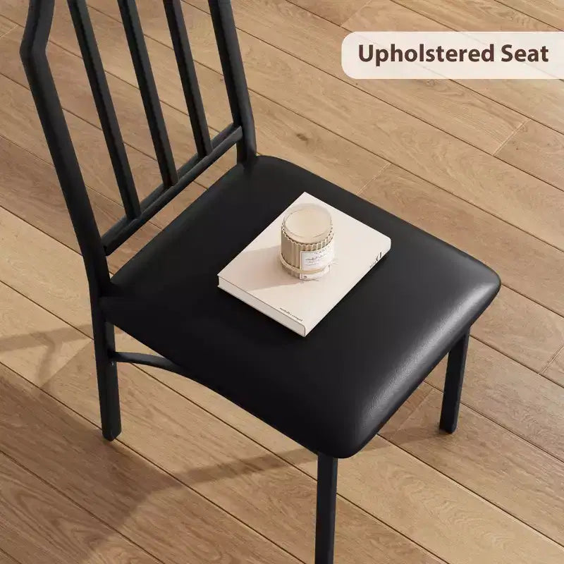 Ensemble table à manger et 2 chaises, table et chaises de cuisine pour 2 avec design chanfreiné, ensemble table de salle à manger 3 pièces avec sièges rembourrés - Gris