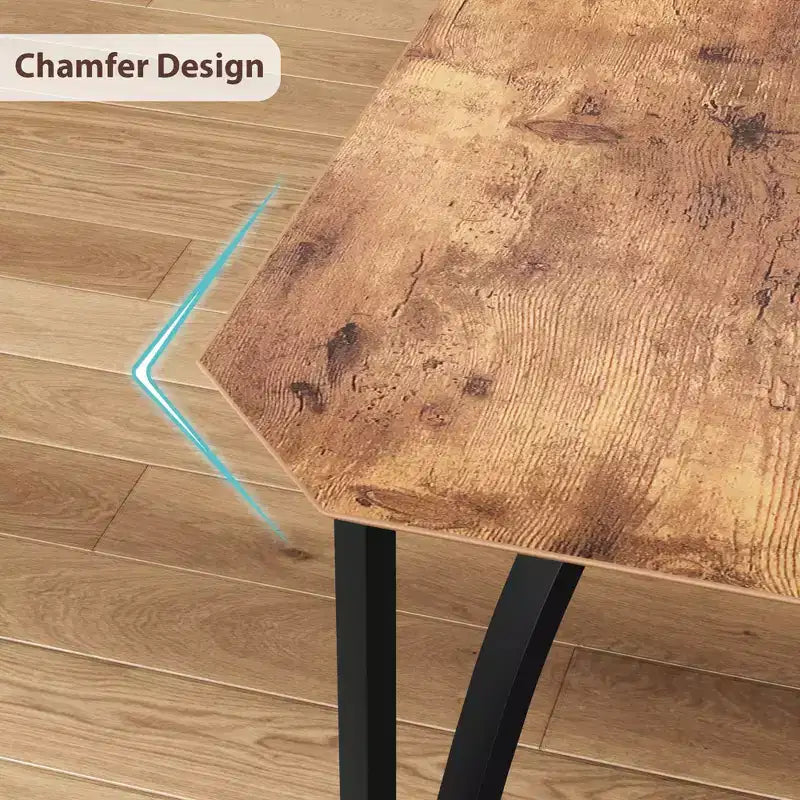 Ensemble table à manger et 2 chaises, table et chaises de cuisine pour 2 avec design chanfreiné, ensemble table de salle à manger 3 pièces avec sièges rembourrés - Gris