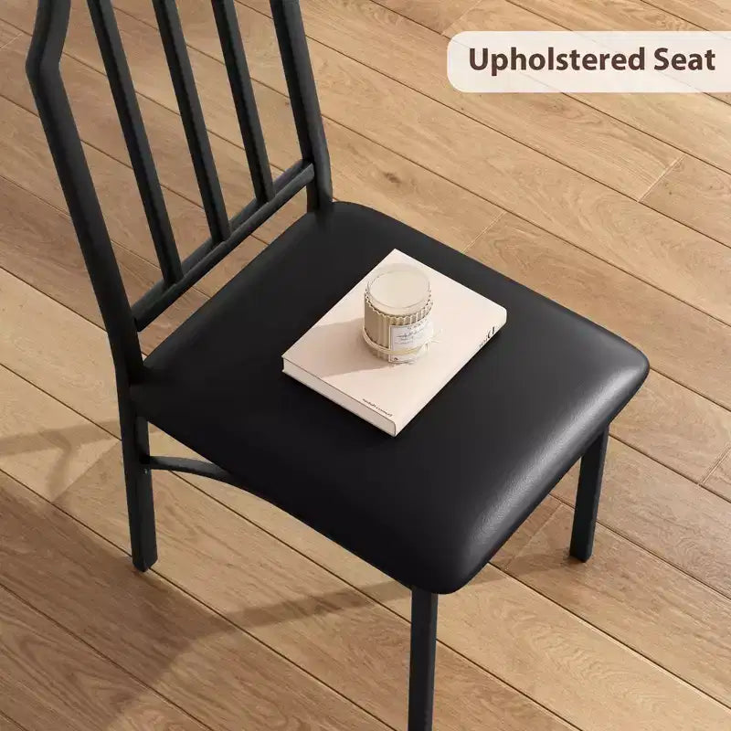 Ensemble table à manger et 2 chaises, table et chaises de cuisine pour 2 avec design chanfreiné, ensemble table de salle à manger 3 pièces avec sièges rembourrés - Gris