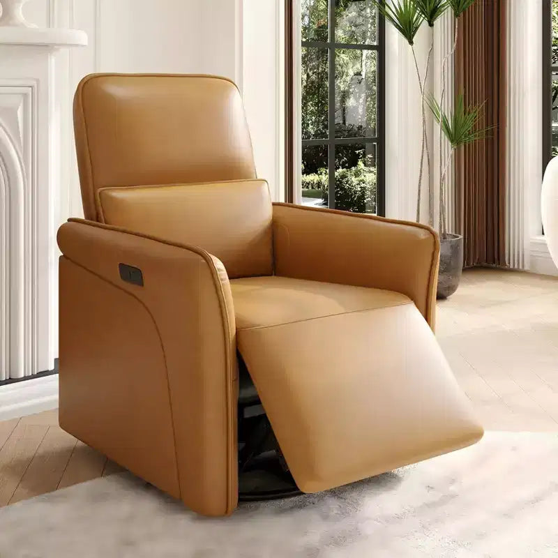 Grand fauteuil inclinable électrique avec fonction massage et chauffage pour personnes âgées, 3 positions, 2 poches latérales et porte-gobelets, et ports USB