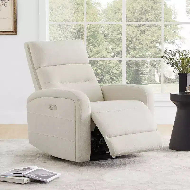 Fauteuil inclinable, pivotant et à bascule Spruce & Spring Power Glider pour chambre de bébé