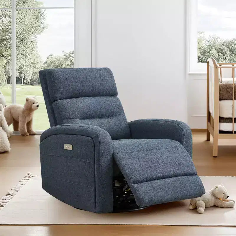 Spruce & Spring Power Glider Swivel Rocker Recliner Chair Nursery Recliner