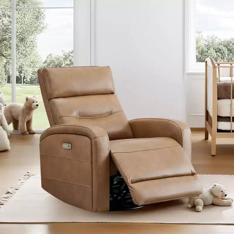Fauteuil inclinable, pivotant et à bascule Spruce & Spring Power Glider pour chambre de bébé