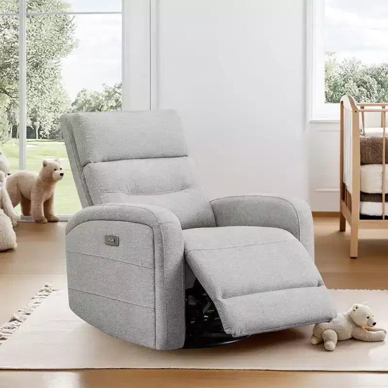 Fauteuil inclinable, pivotant et à bascule Spruce & Spring Power Glider pour chambre de bébé
