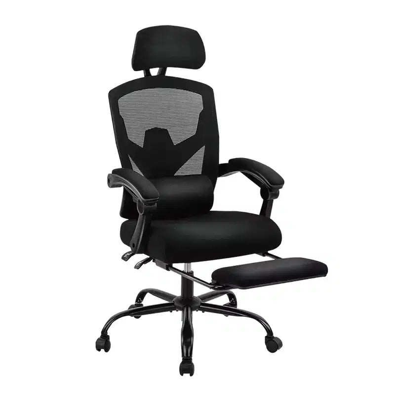 Okak Modern High-Back Mesh Home Office Chair with Retractable Footrest,Adjustable Swivel Task Chair for Office,Study