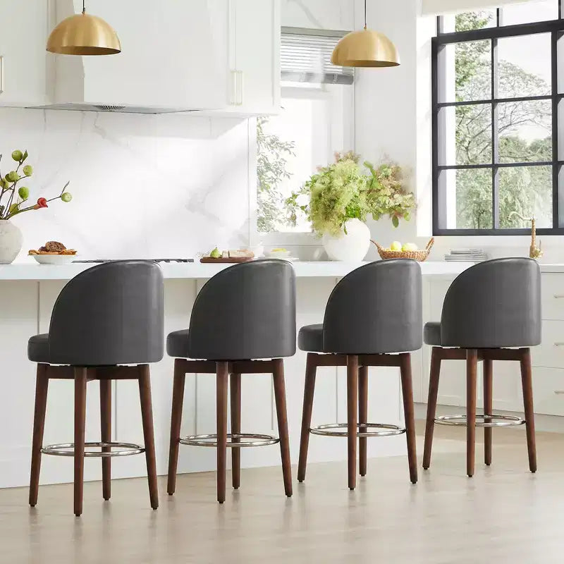 Spruce&Spring Lot de 2 tabourets de bar pivotants de 66 cm (hauteur comptoir)