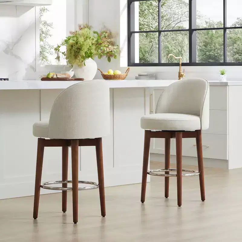 Spruce&Spring Lot de 2 tabourets de bar pivotants de 66 cm (hauteur comptoir)