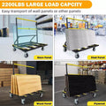 Acekool Folding Hand Truck with 2200 lbs Capacity, Adjustable Deck, 360 Rotating Locking Casters for Smooth Cargo Transport