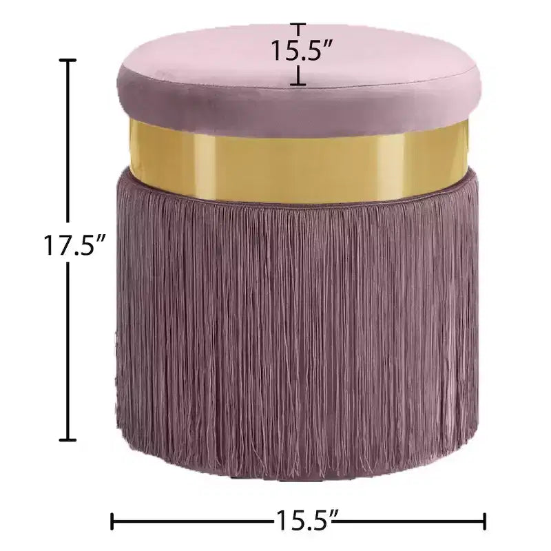 Meridian Furniture, Pouf/Tabouret en velours Yasmine