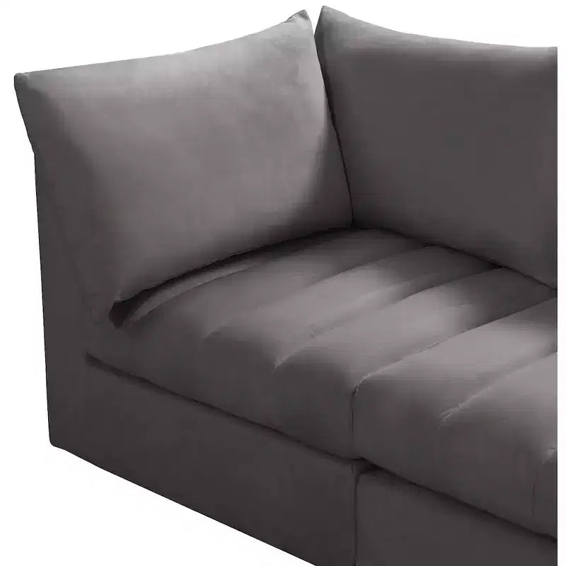 Meridian Furniture, Canapé modulable en velours Jacob