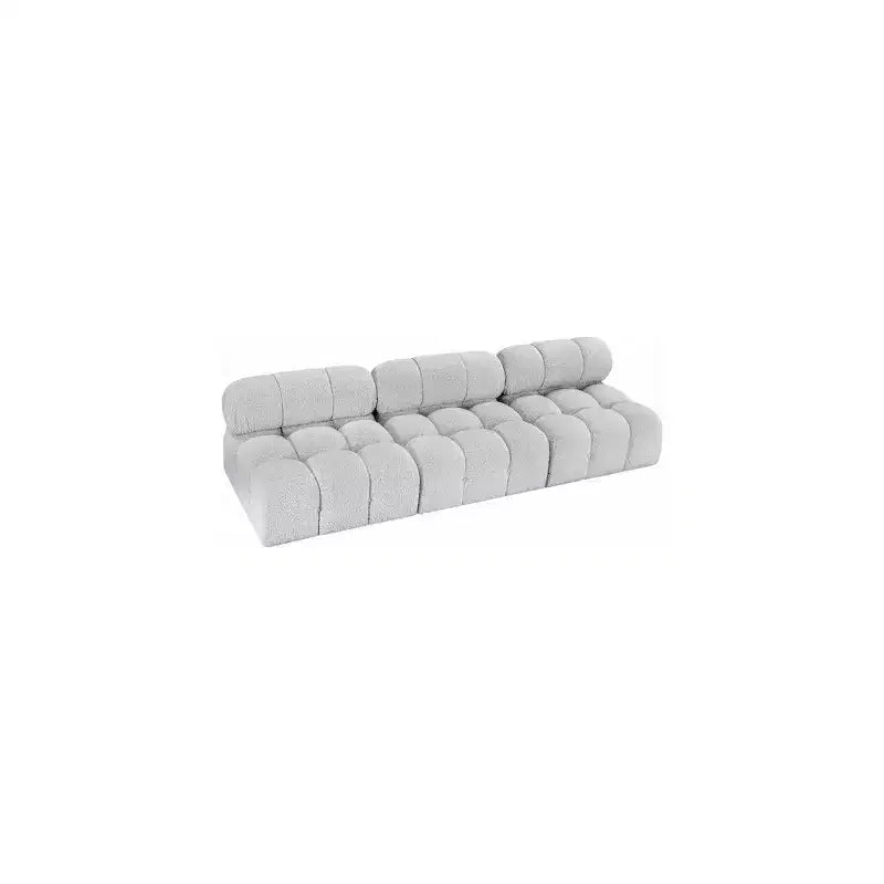 Meridian Furniture, Canapé modulable Ames en tissu bouclé gris