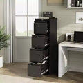 4 Drawer File Cabinet with Lock, Metal Filing Cabinets, Vertical Small Filing Cabinet Steel Lockable Storage Cabinets for Home Office