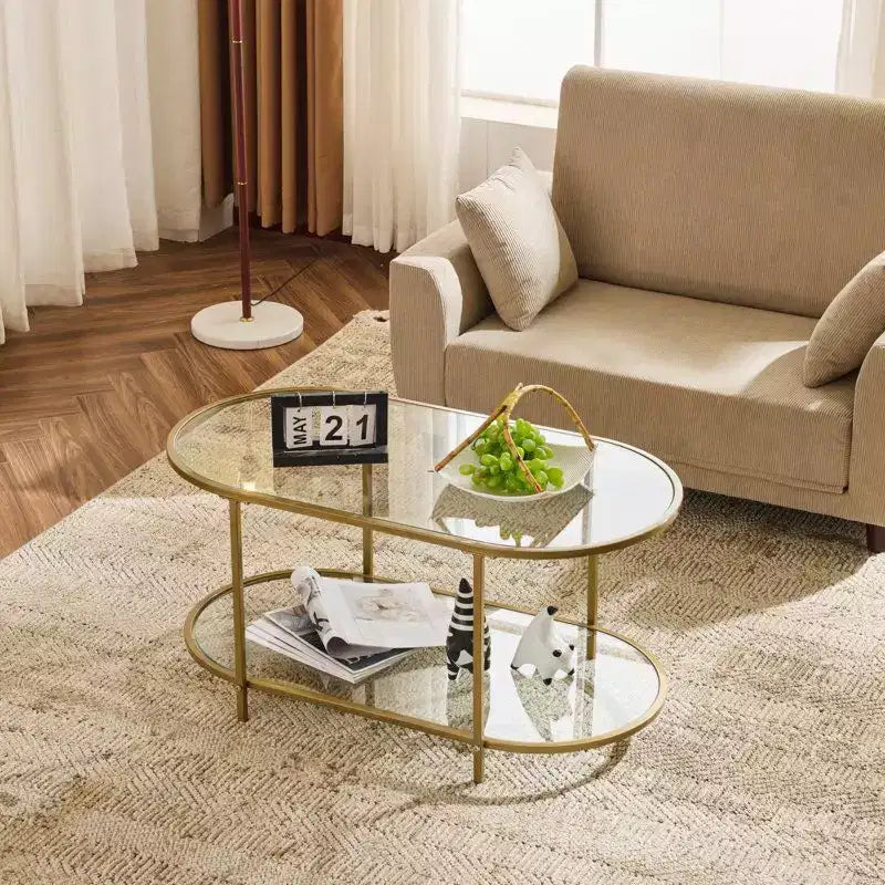 Table basse ovale en verre Karl Home