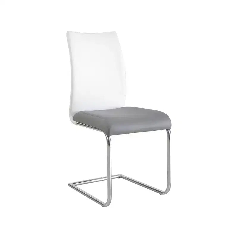 Chintaly Imports, chaise latérale cantilever moderne à dossier profilé bicolore – lot de 4
