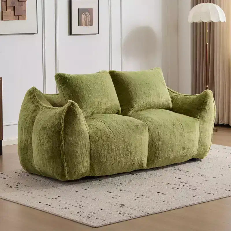 Canapé de sol Okak Ultra Doux et Moelleux en forme de pouf, avec oreillers dodus, Grand canapé paresseux pour salon et chambre